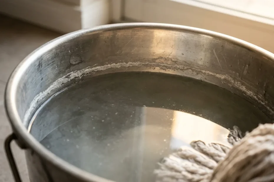 Aceto nel secchio del mocio: quando aiuta davvero e quando lascia solo odore in casa