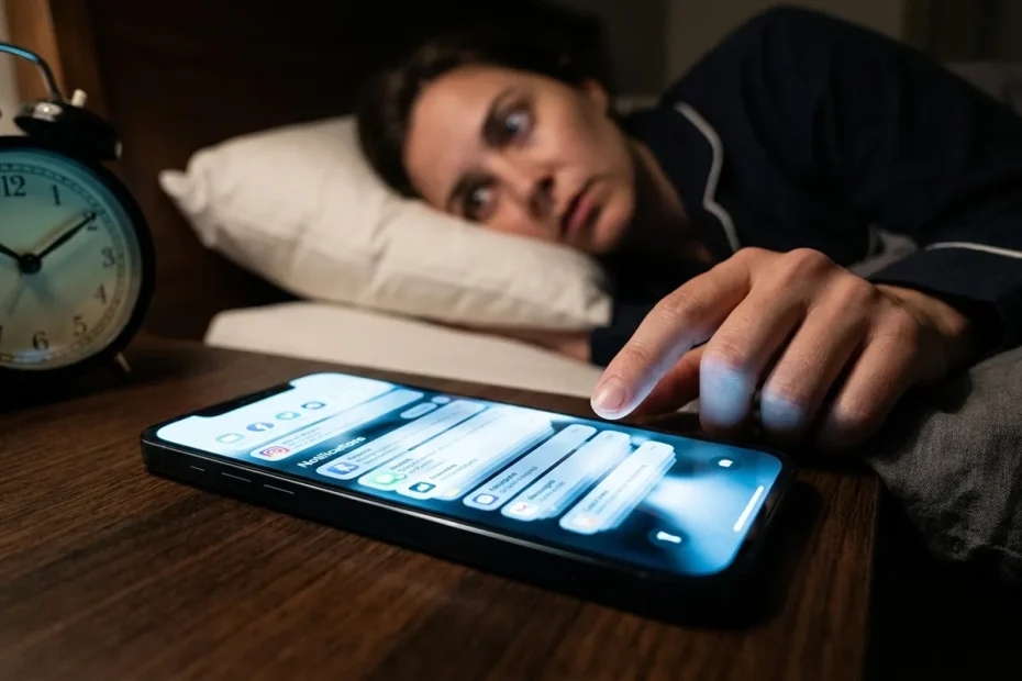 Controlli il telefono “solo un minuto” prima di dormire? Il dettaglio che può tenere sveglia la testa