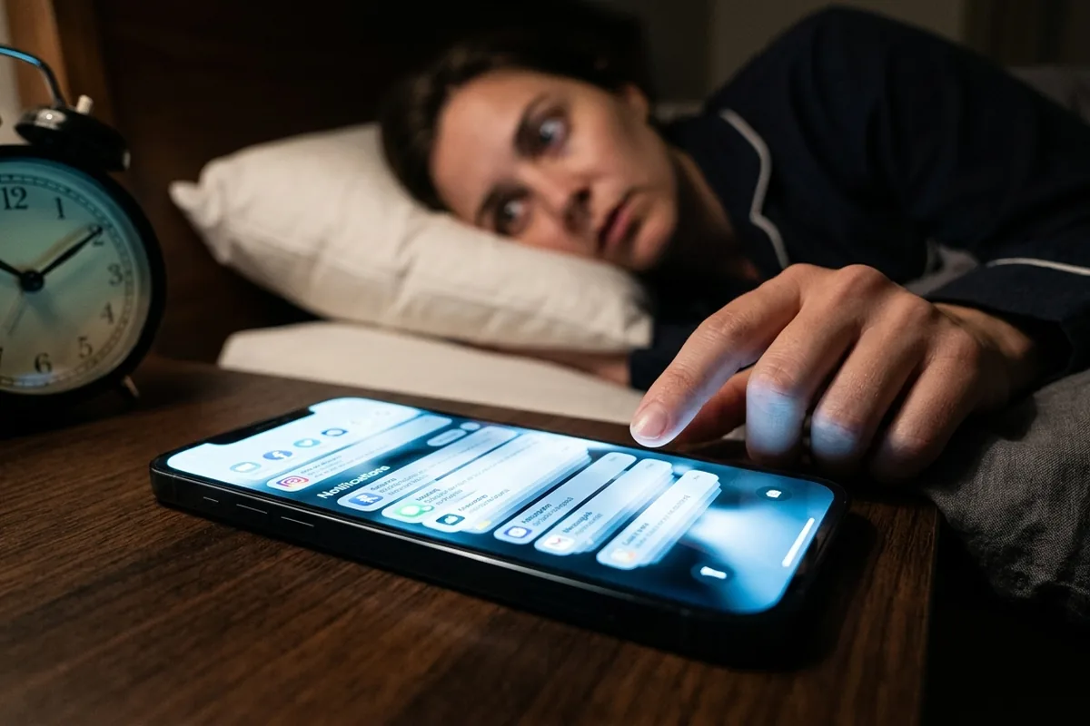 Controlli il telefono “solo un minuto” prima di dormire? Il dettaglio che può tenere sveglia la testa