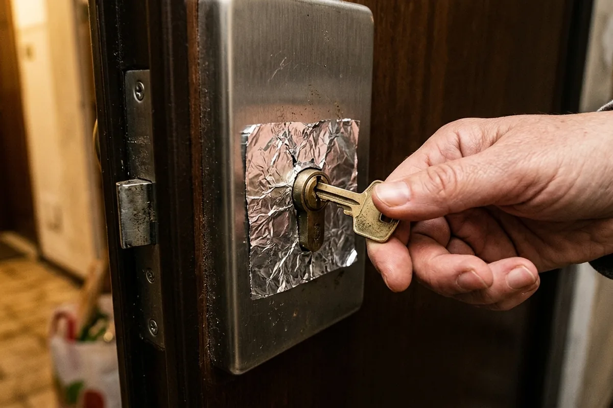 La serratura fa resistenza quando giri la chiave? Il controllo veloce con un pezzo di alluminio