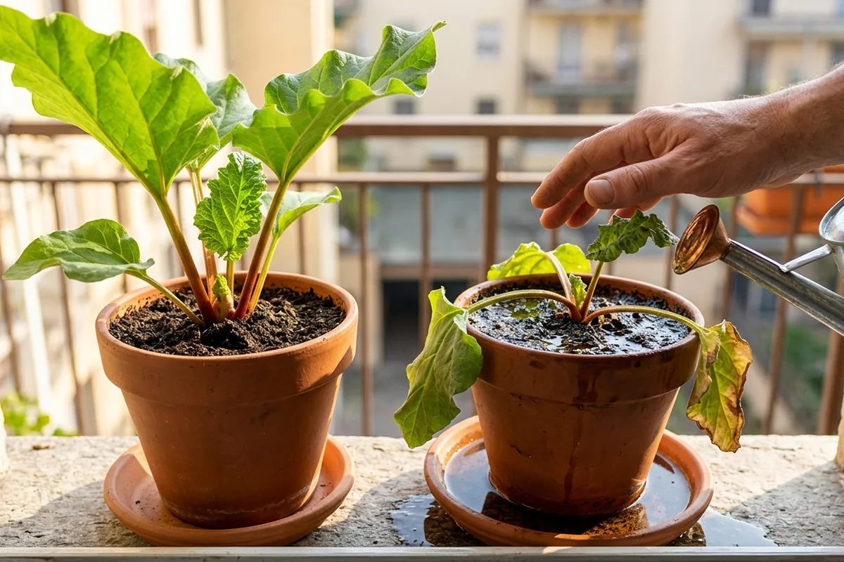 Le piante di rabarbaro sul balcone mi hanno insegnato cosa controllare in primavera